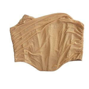 MODEGAL Strapless Mesh Bustier Zip Back Bodyshaper Crop Top Size 4XL (US 18)